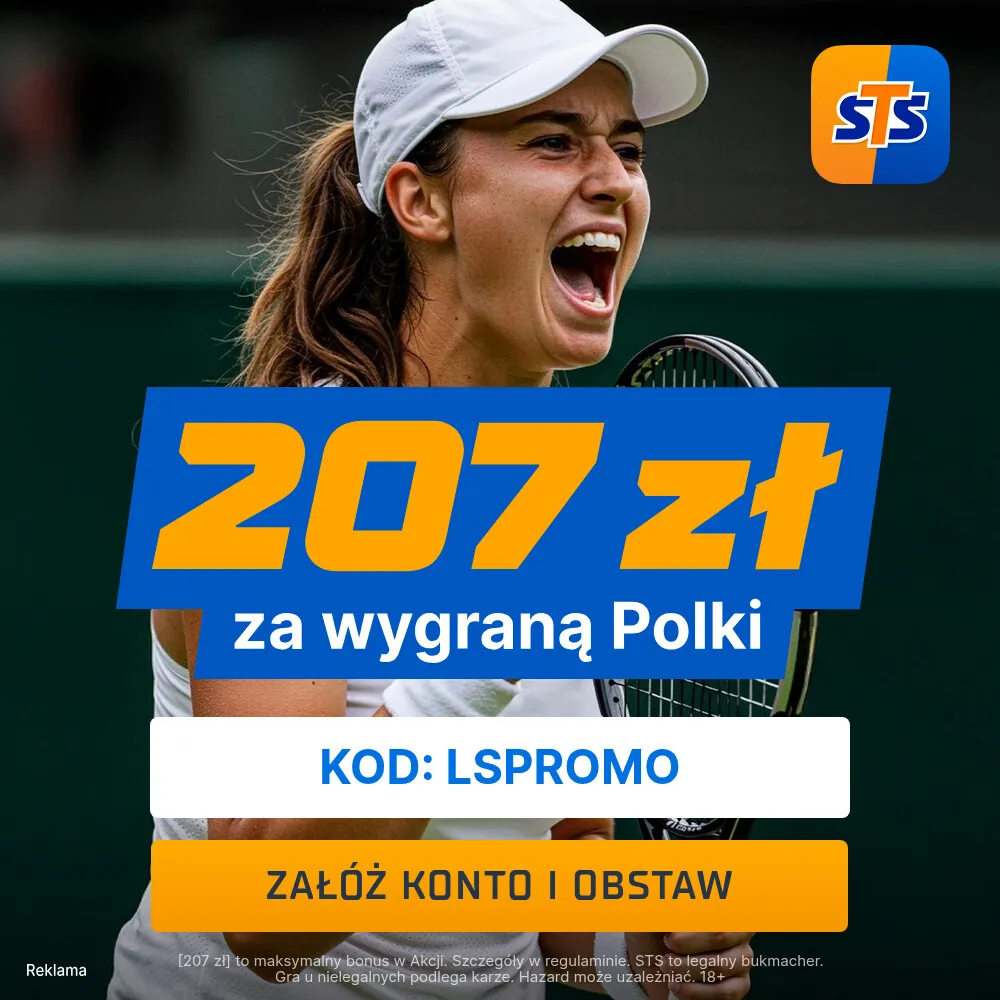 207 zł za wytypowanie wygranej Świątek w meczu turnieju tenisowego WTA Seul w STS