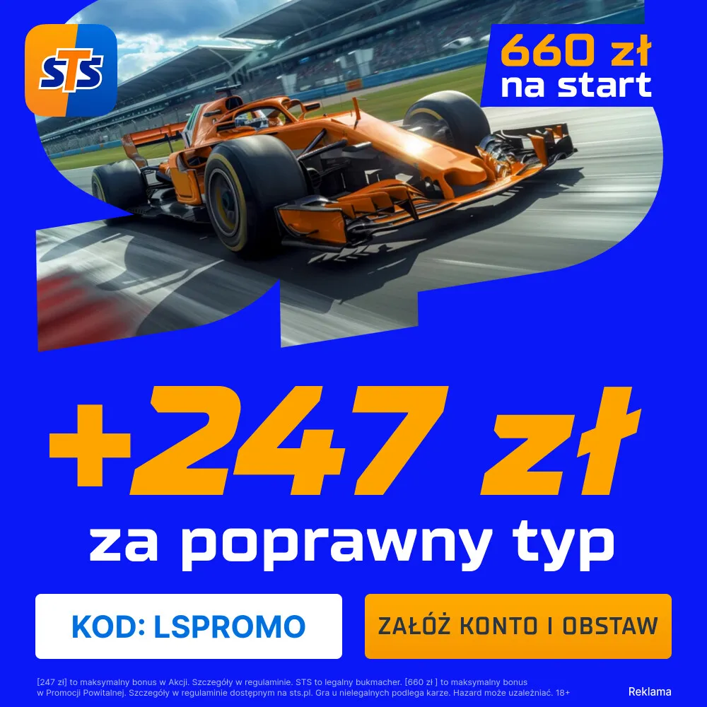 247 zł za poprawny typ na GP Japonii od STS