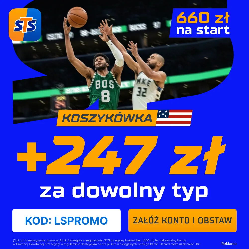 247 zł za poprawny typ na NBA od STS