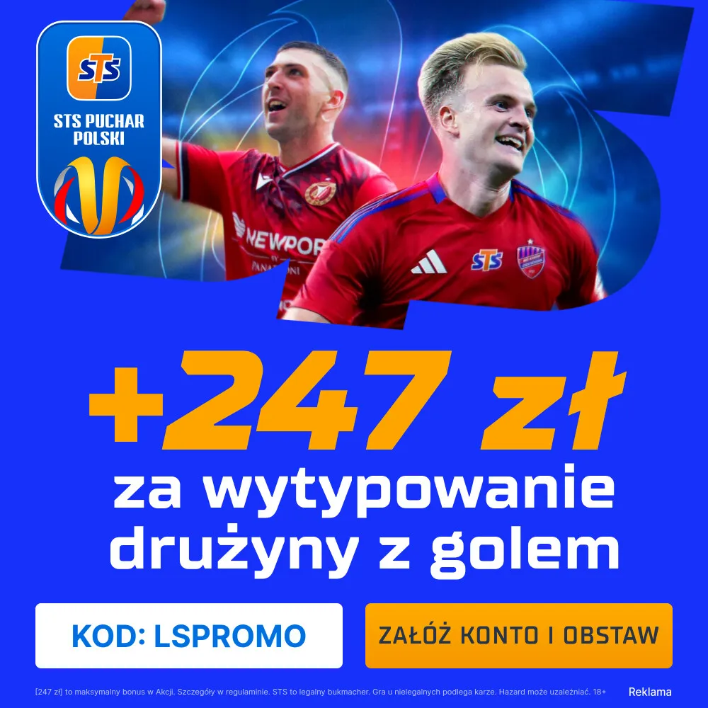 247 zł za wytypowanie drużyny z golem w meczu GKS Katowice - Widzew Łódź od STS
