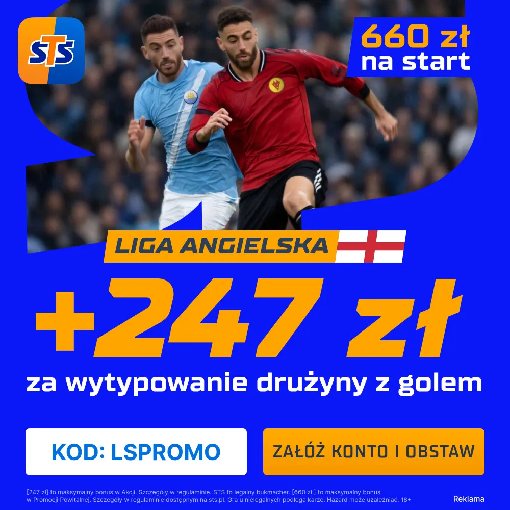 247 zł za wytypowanie drużyny z golem w meczu Liverpool - Newcastle od STS