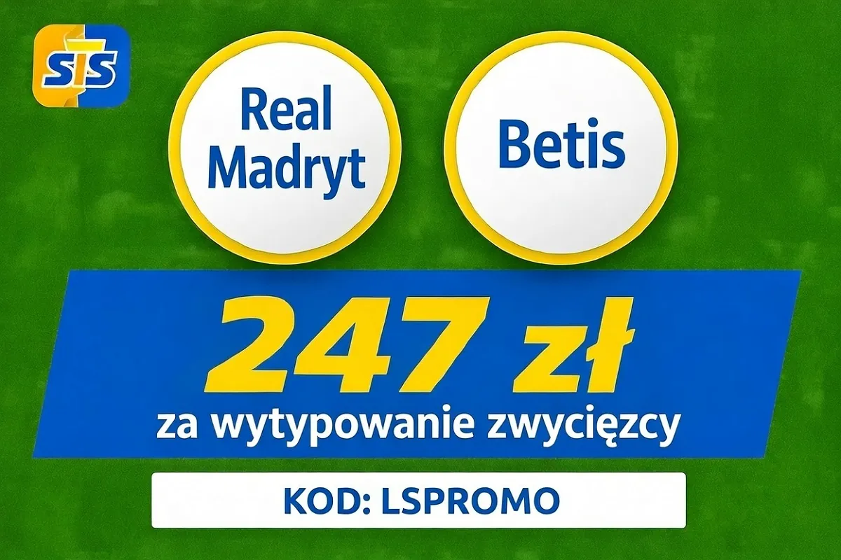247 zł za wytypowanie zwycięzcy meczu Real Madryt - Betis w STS