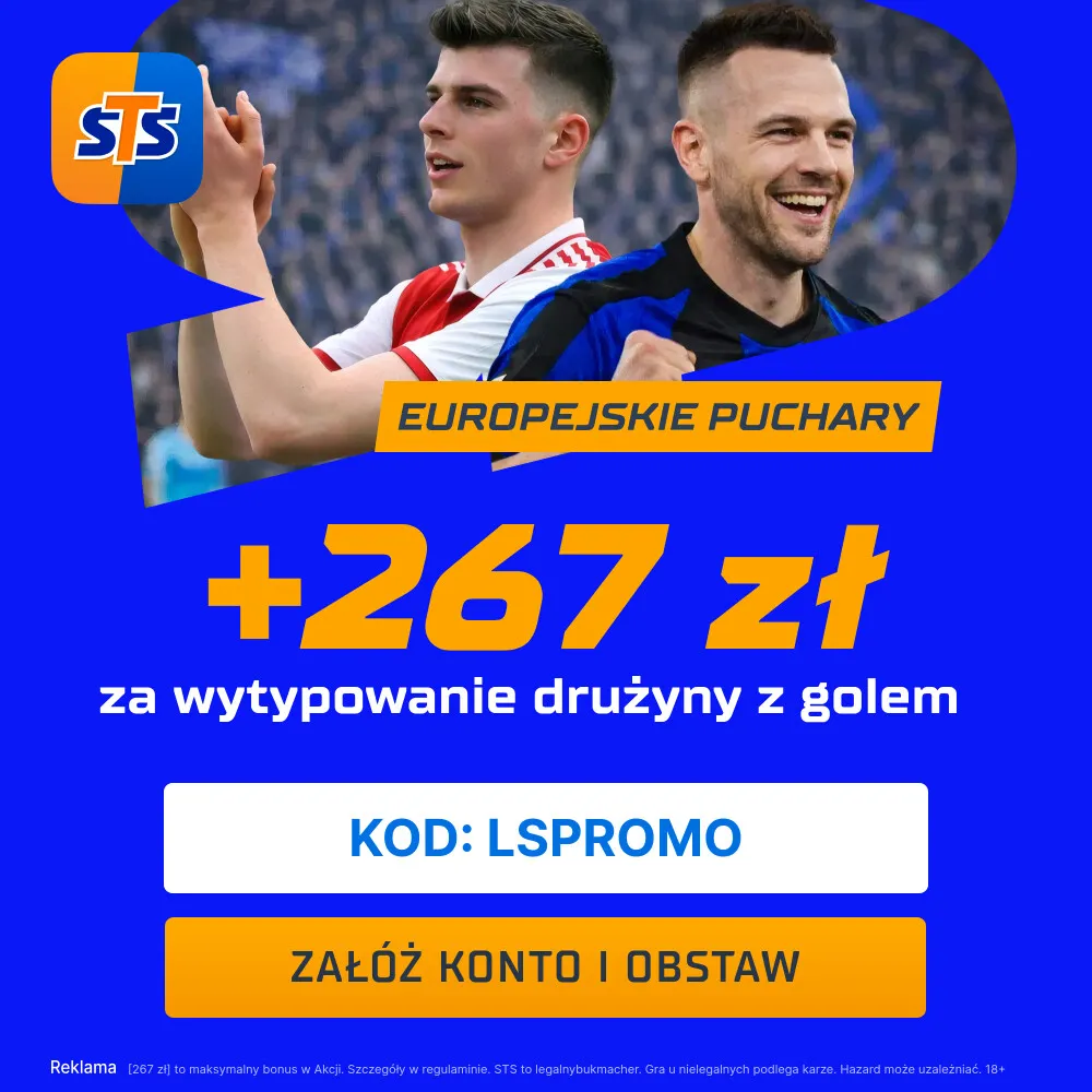 267 zł za wytypowanie drużyny z golem w meczu Bayern Monachium - PSG od STS