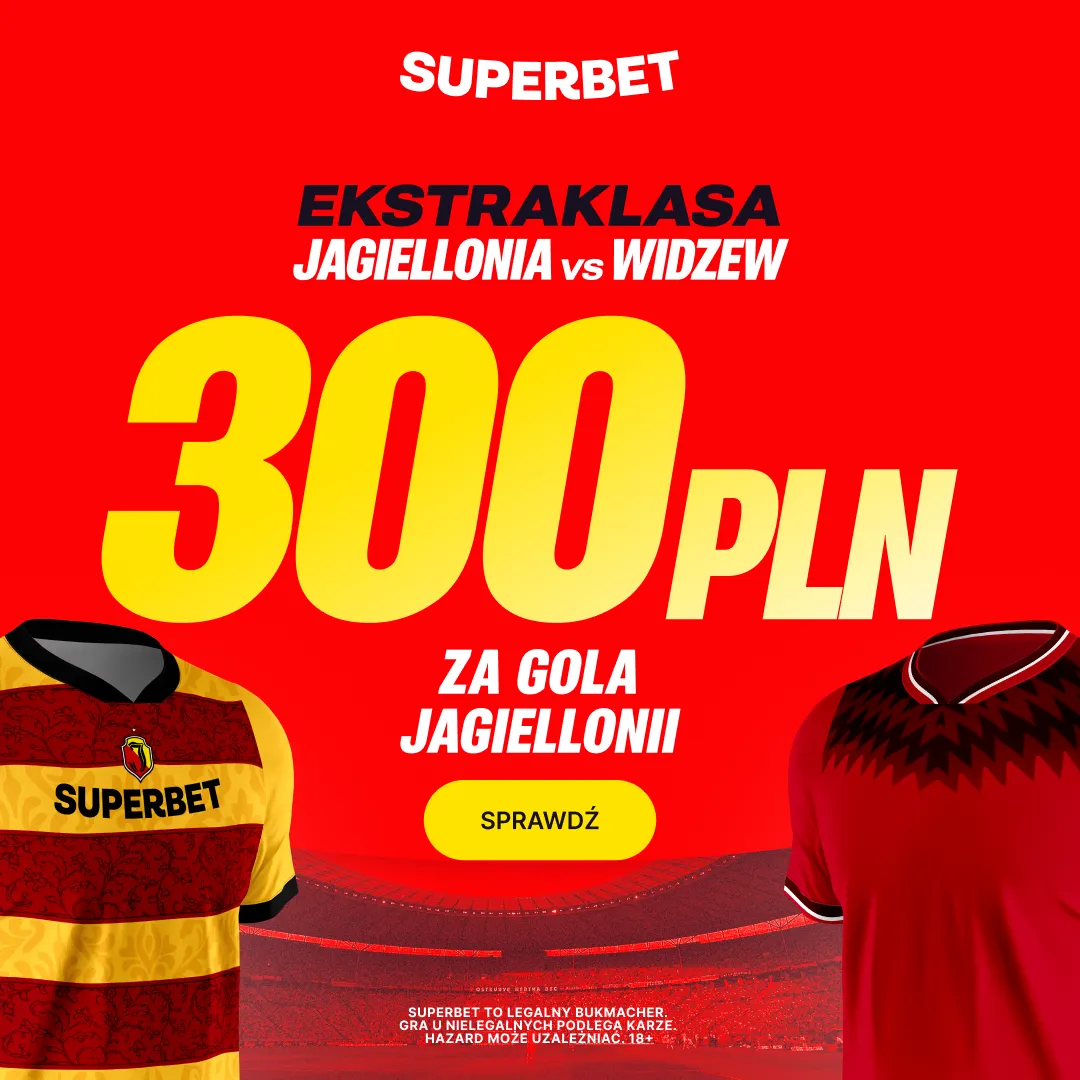 300 PLN za gola Jagiellonii Białystok w meczu z Widzewem Łódź w Superbet