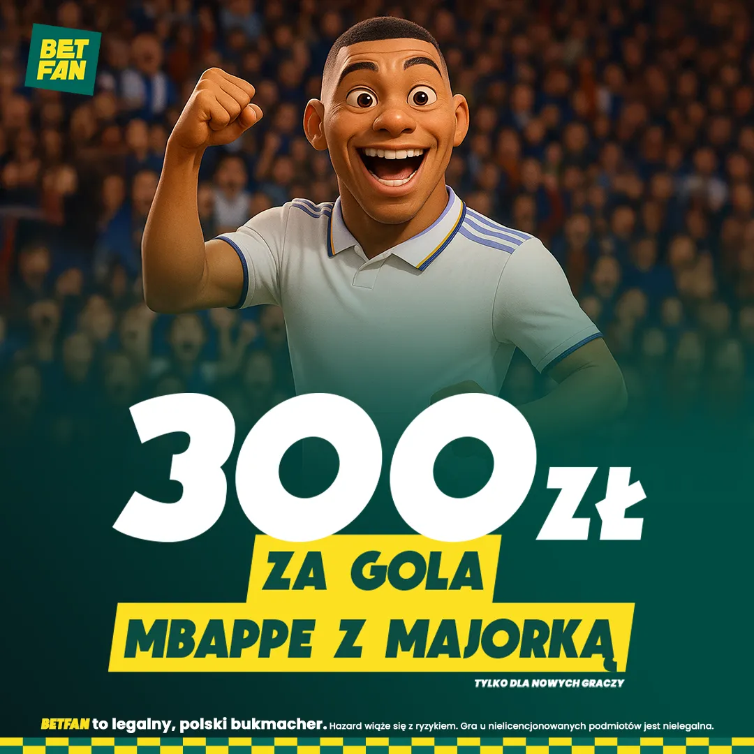 300 zł za gola Mbappe w BETFAN