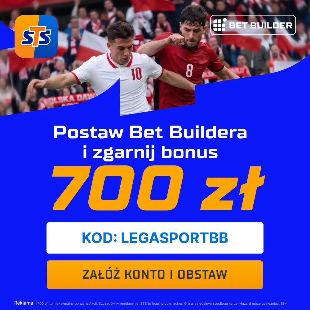 700 zł za poprawny Bet Builder na mecz Polska - Albania w STS