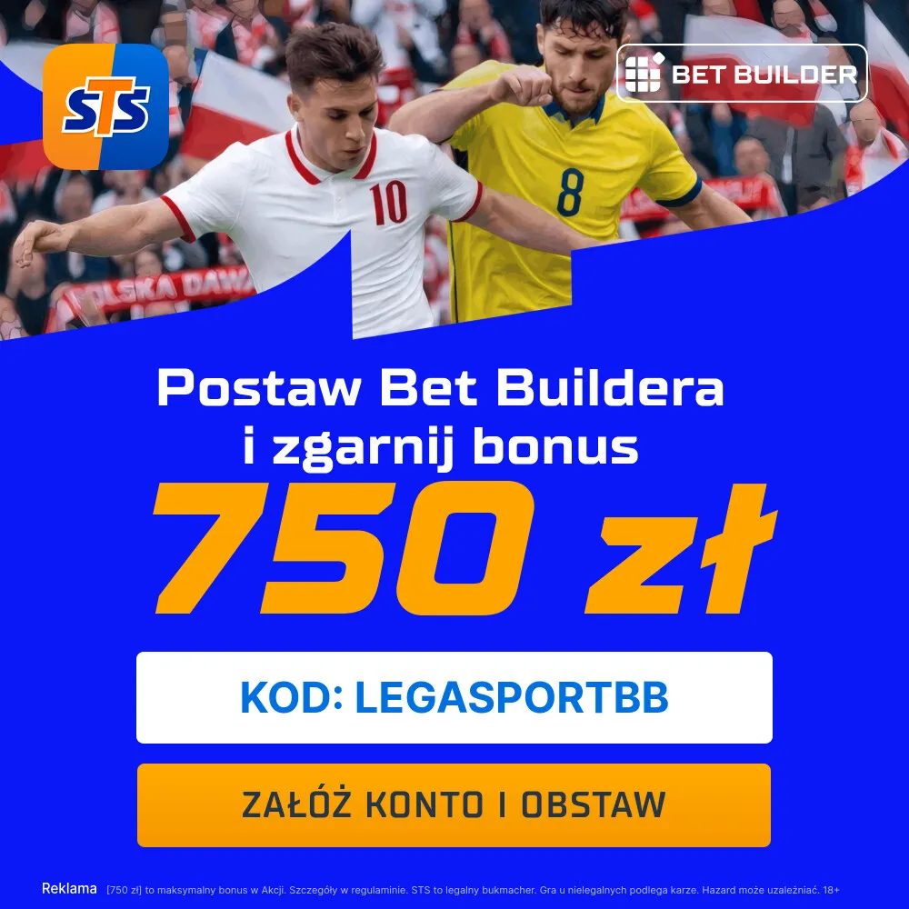 750 zł za poprawny Bet Builder na mecz Szwecja - Polska od STS