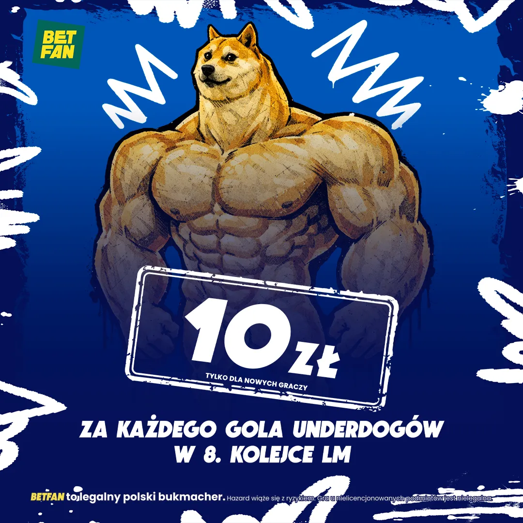 BETFAN: 10 zł za każdego gola underdogów w 8.kolejce LM