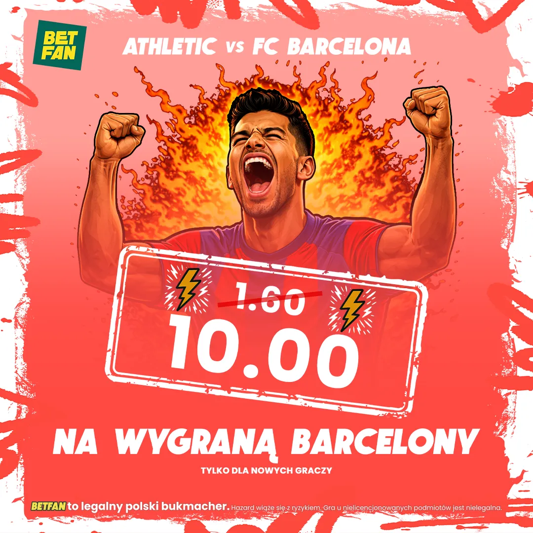 BETFAN: Boost 10.00 na wygraną Barcelony z Athletikiem