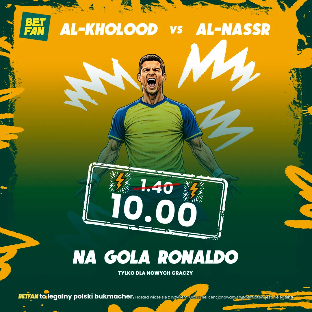 BETFAN: Kurs 10.0 na gola Ronaldo w meczu z Al-Kholood