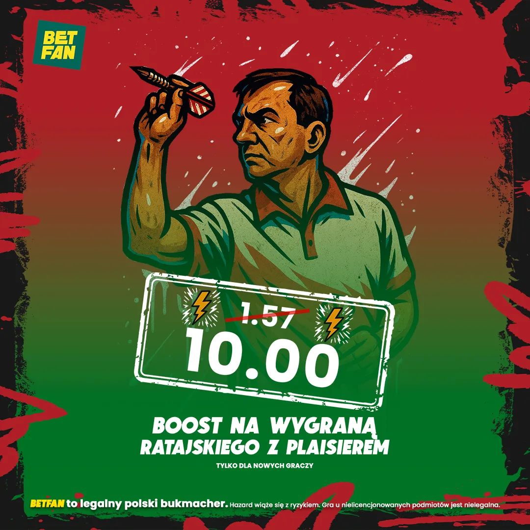 BETFAN: Kurs 10.0 na wygraną Ratajskiego z Plaisierem