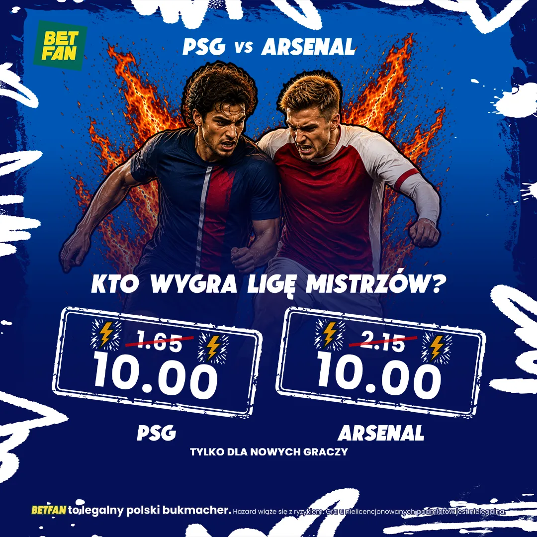 BETFAN: Kurs 10.00 na zwycięzcę Ligi Mistrzów