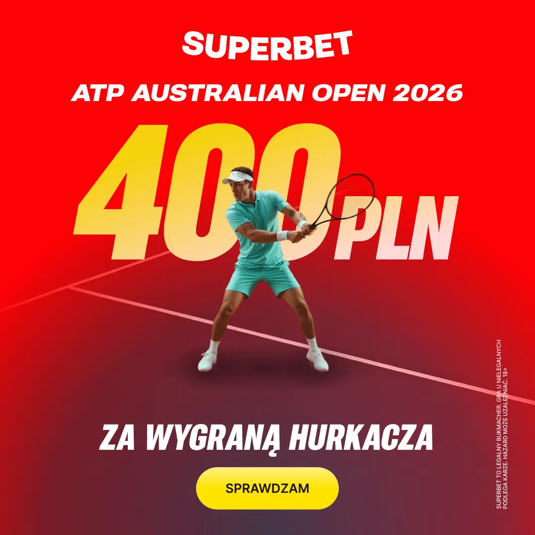Bonus 400 PLN za zwycięstwo Huberta Hurkacza w meczu z Zizou Bergsem od Superbet