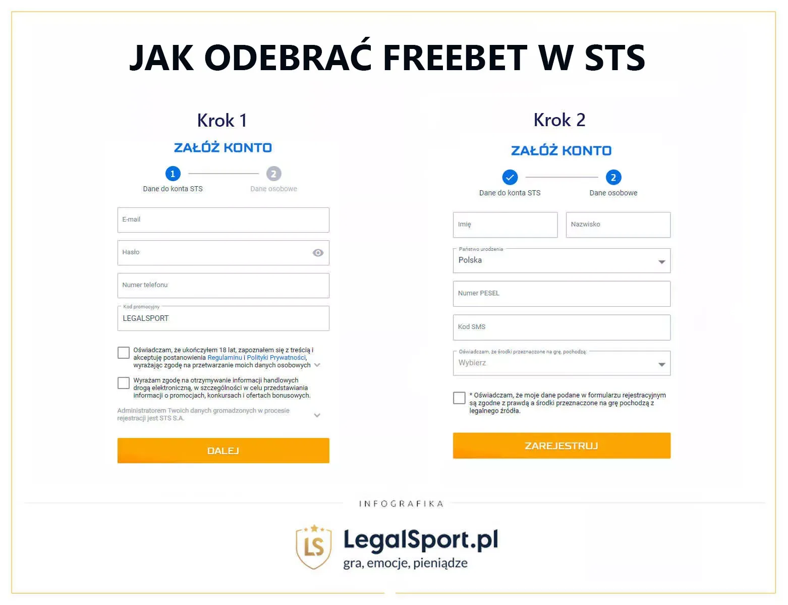Jak odebrać w STS freebet