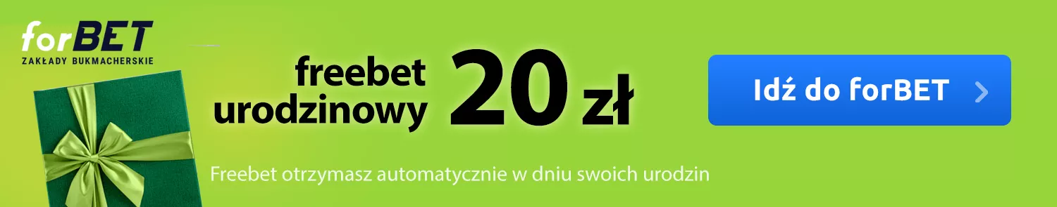 Darmowy zakład bukmacherski na urodziny w forBET Zakłady Bukmacherskie - infografika
