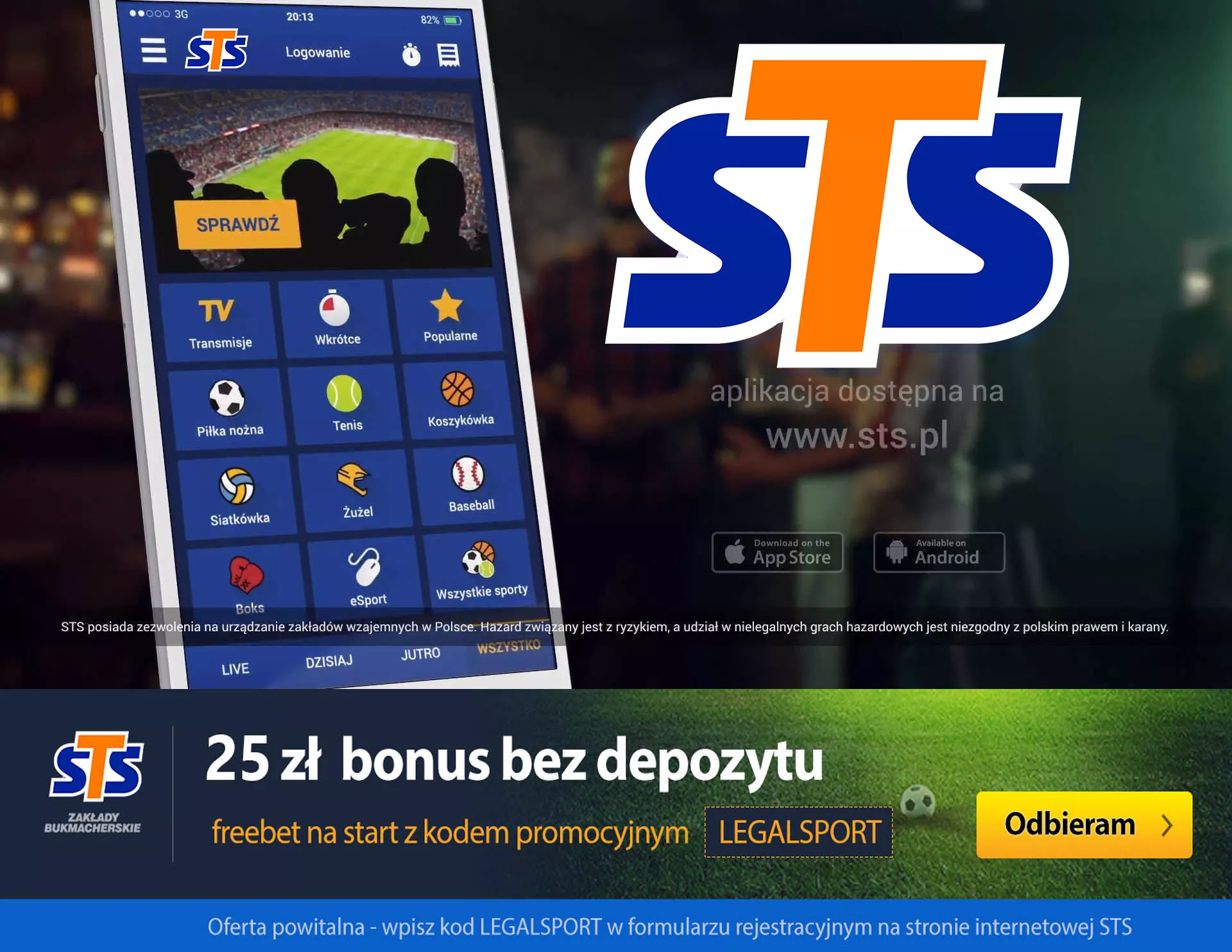 Bonus nie tylko do aplikacji - pewne 25 zł w postaci freebetu za kod