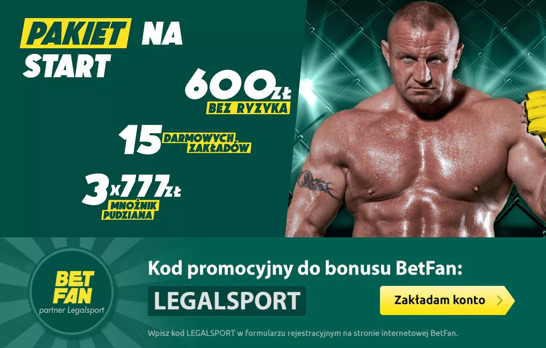 Bonus z premiami za rejestrację w BETFAN Zakłady Bukmacherskie za kod: max. 2961 zł
