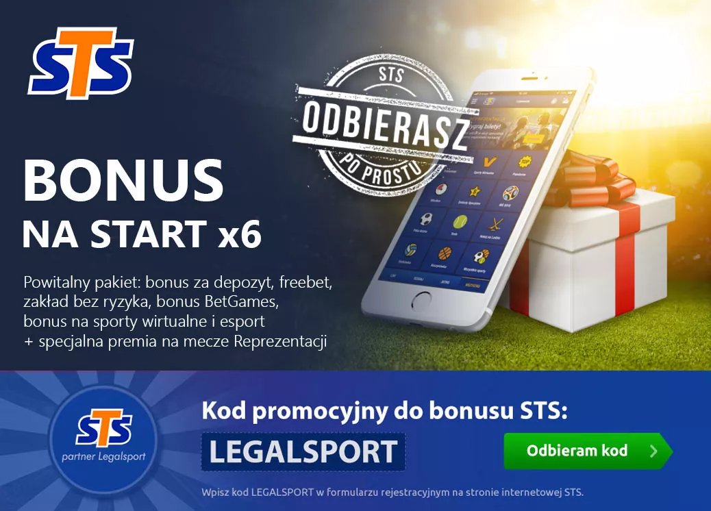 W STS jest 6 bonusów na start obstawiania + ekstra premia na mecze Reprezentacji