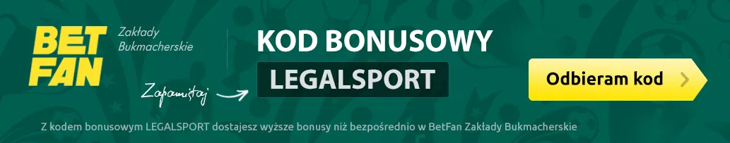 LEGALSPORT - kod bonusowy VIP do Betfan Zakłady Bukmacherskie - infografika