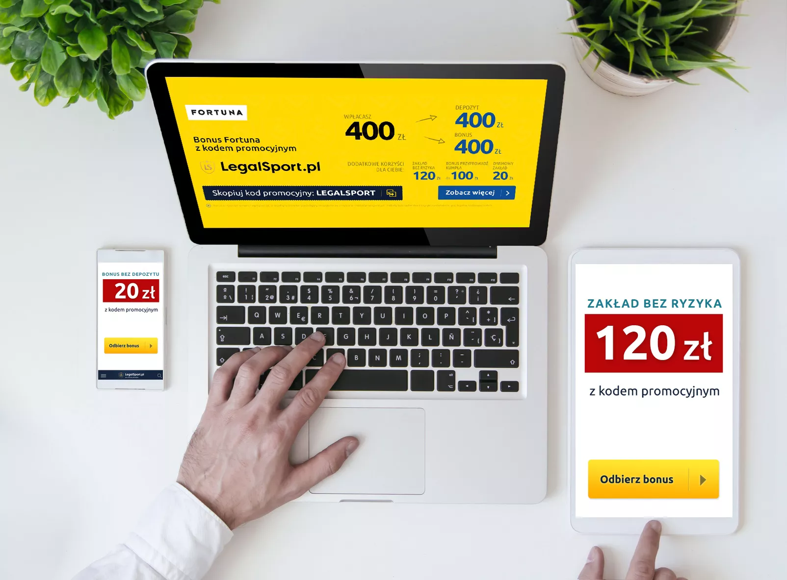 Cashback 600 zł za rejestracjęBonus dostępny po aktywacji kodu LEGALSPORTPromocja łączy się z innymi premiami na start