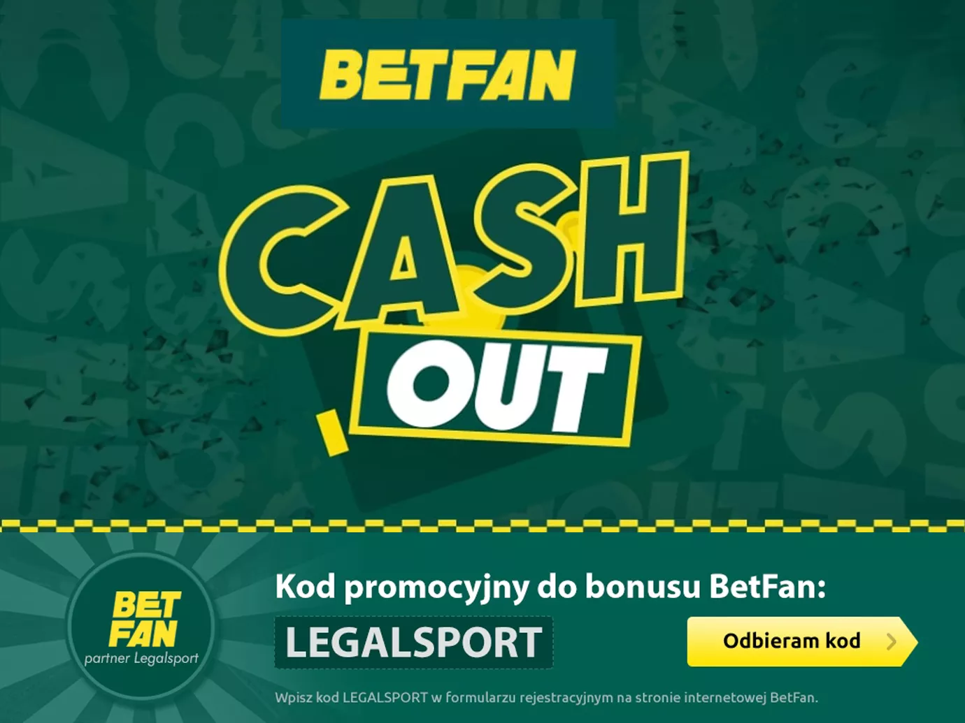 Cashout w BETFAN - wcześniejsze zamknięcie kuponu bukmacherskiego