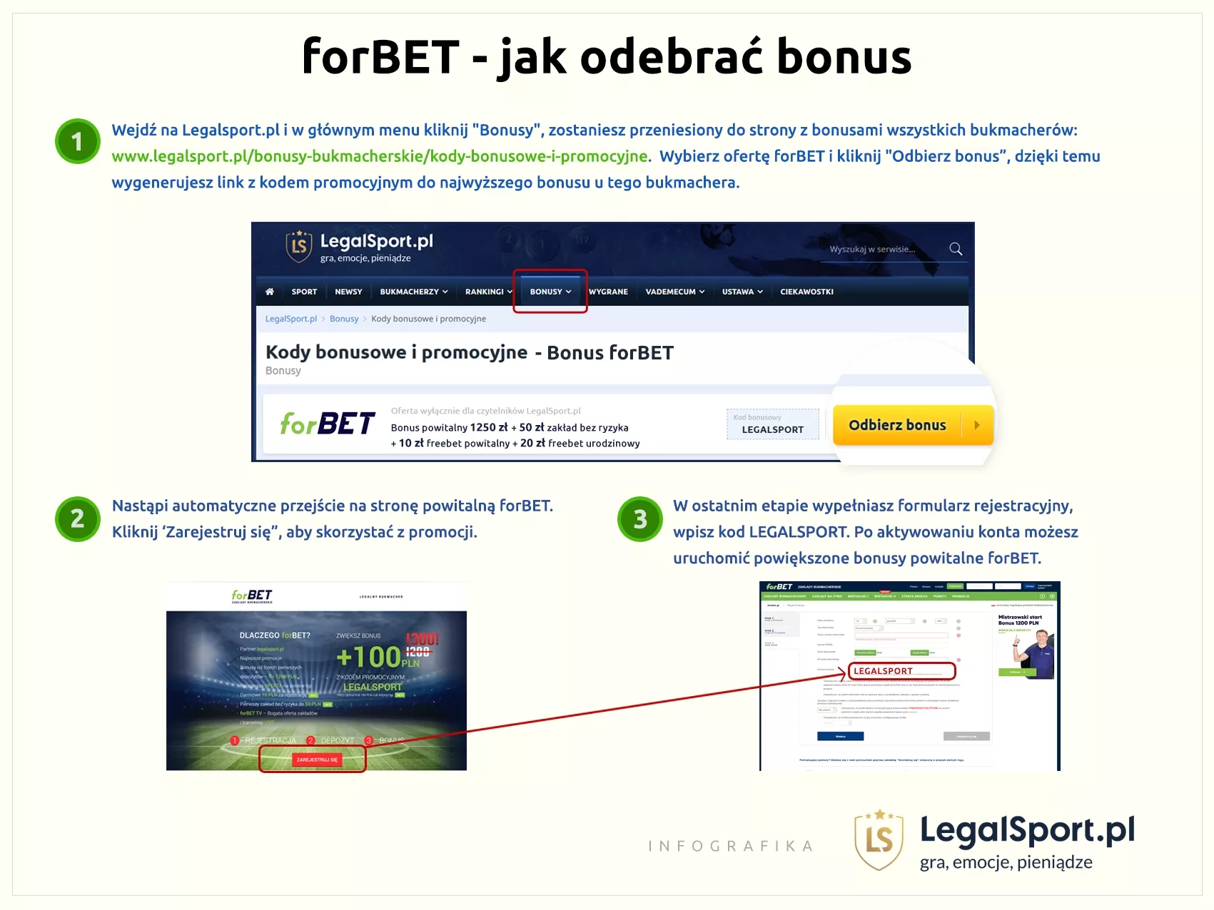 forBET - jak odebrać bonus za kod promocyjny