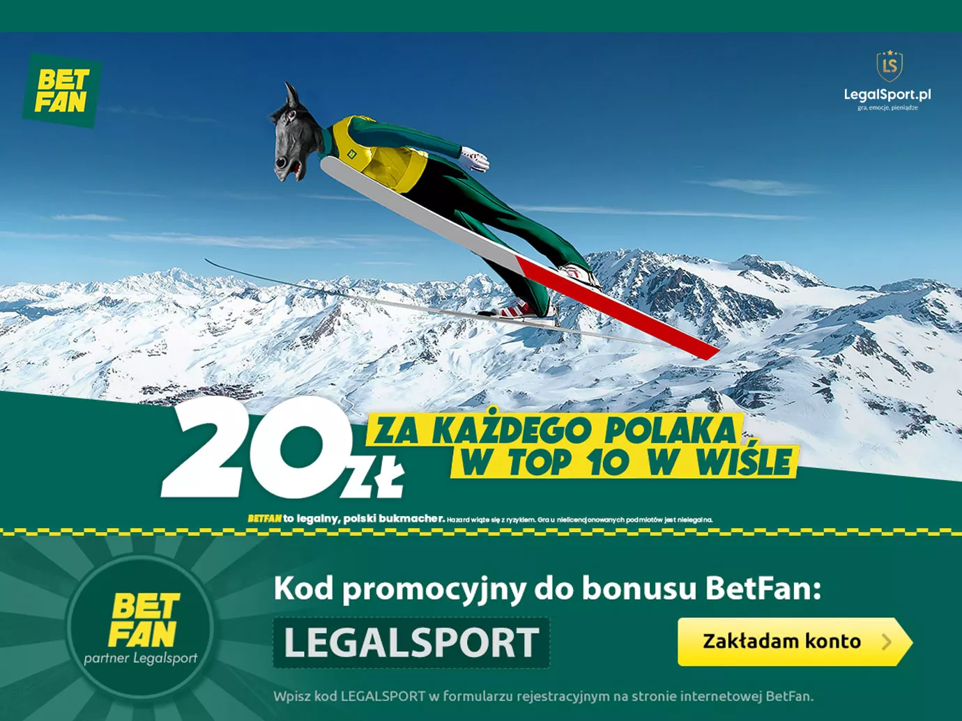 20 PLN za każdego Polaka w TOP 10 - bonus na skoki
