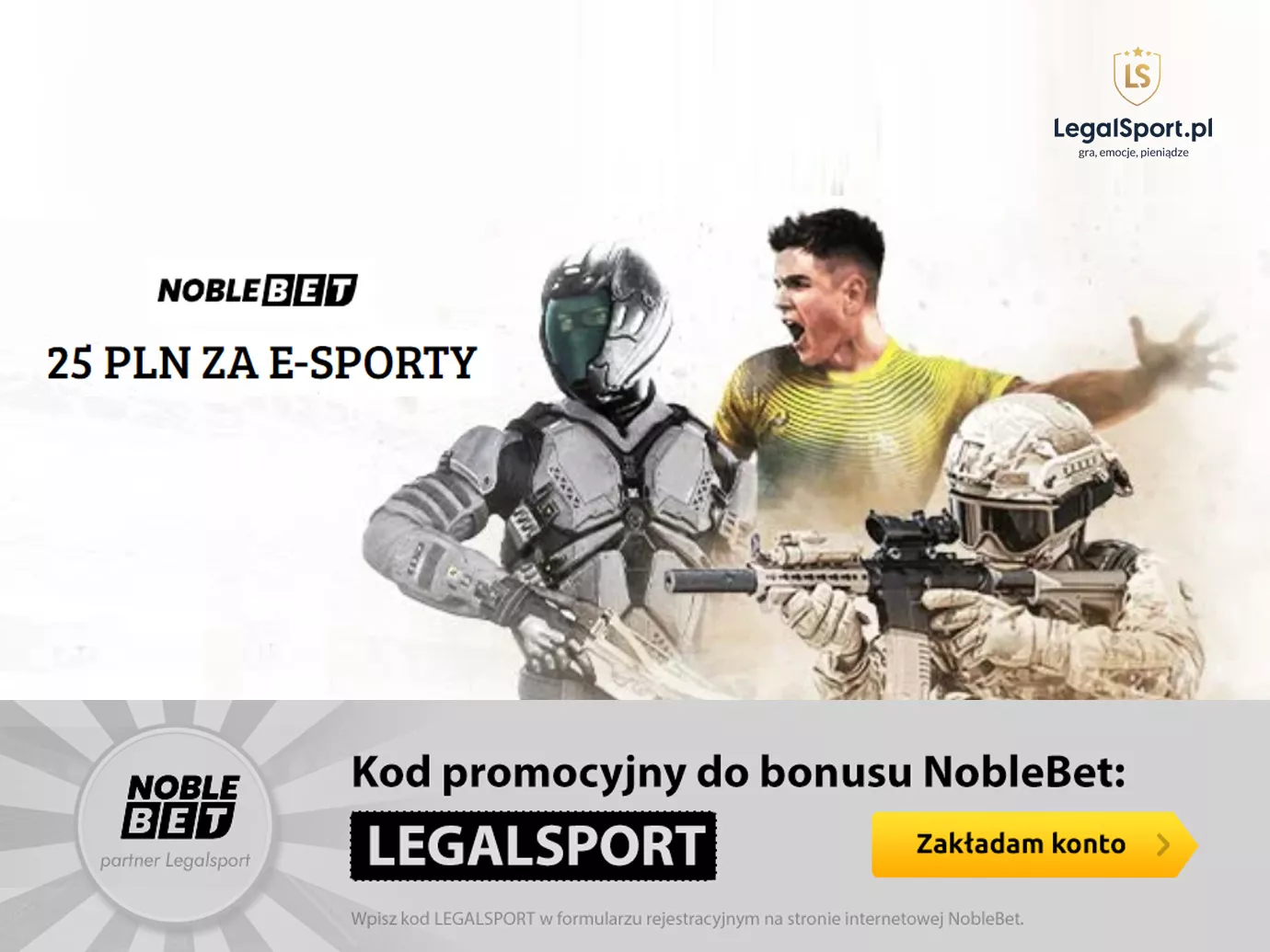 25 zł za e-sporty w Noblebet