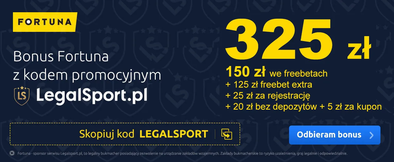 Fortuna bonus - kod pojawi się automatycznie