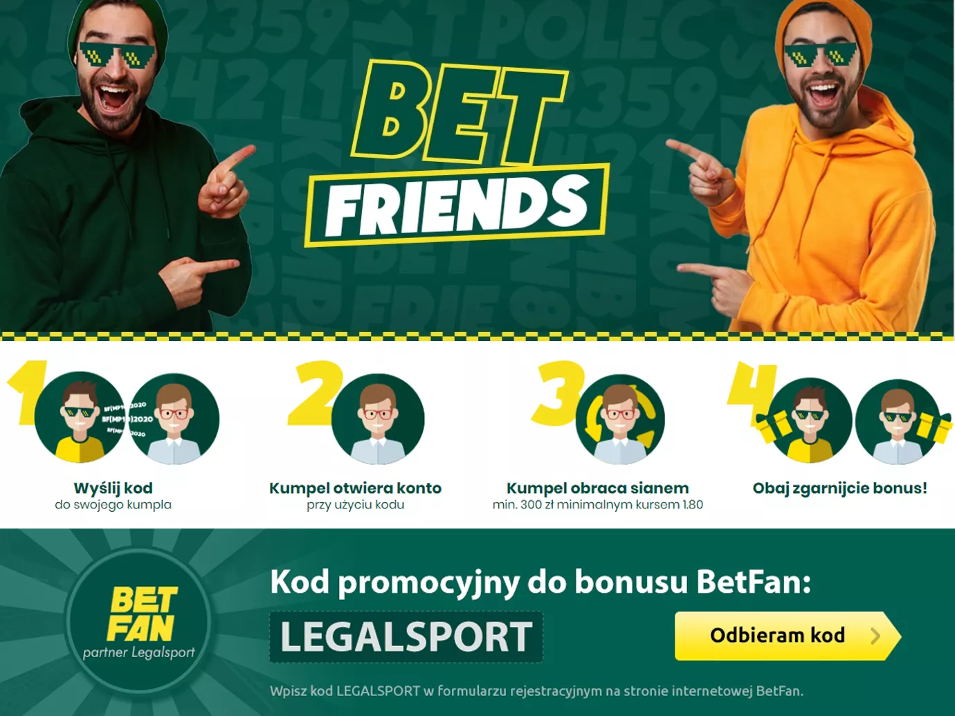 BET Friends - bonus za polecenie do zakładów BETFAN 