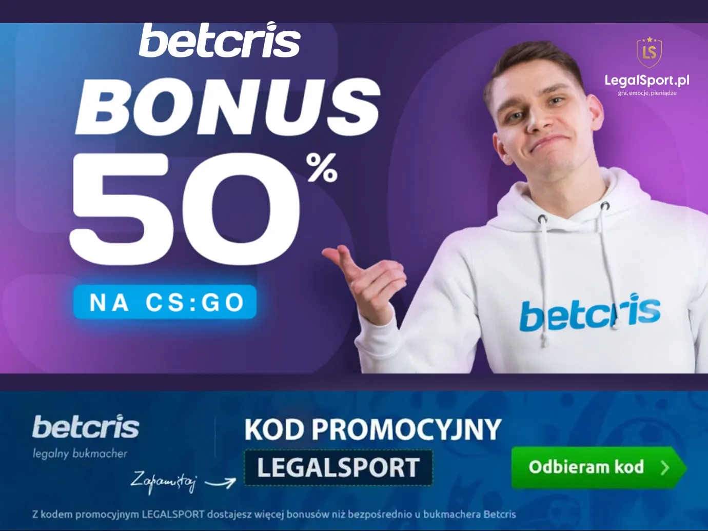 Betcris 50% na CS:GO