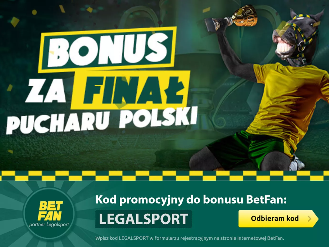 Extra premia na Puchar Polski w BETFAN online