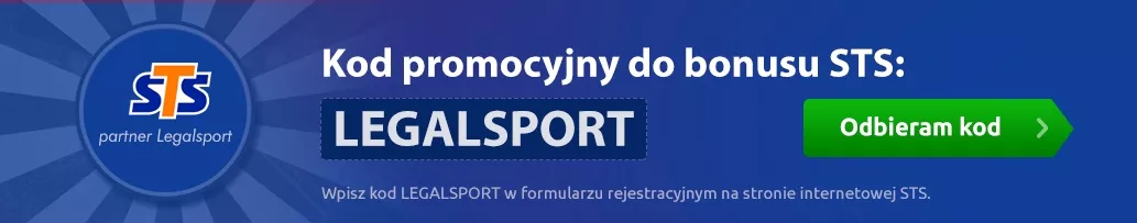 LEGALSPORT - kod do bonusu 1279 PLN na start w STS online