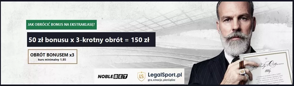 Warunki obrotu bonusem na ekstraklasę w NobleBET Zakłady Bukmacherskie