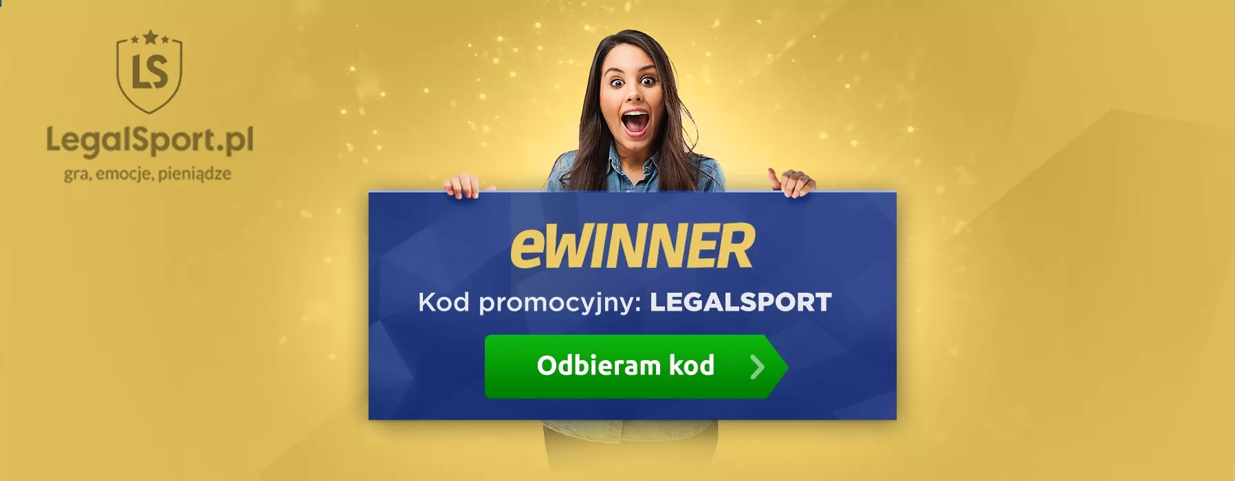 Benefity finansowe na piłkę nożną w eWinner z kodem LEGALSPORT