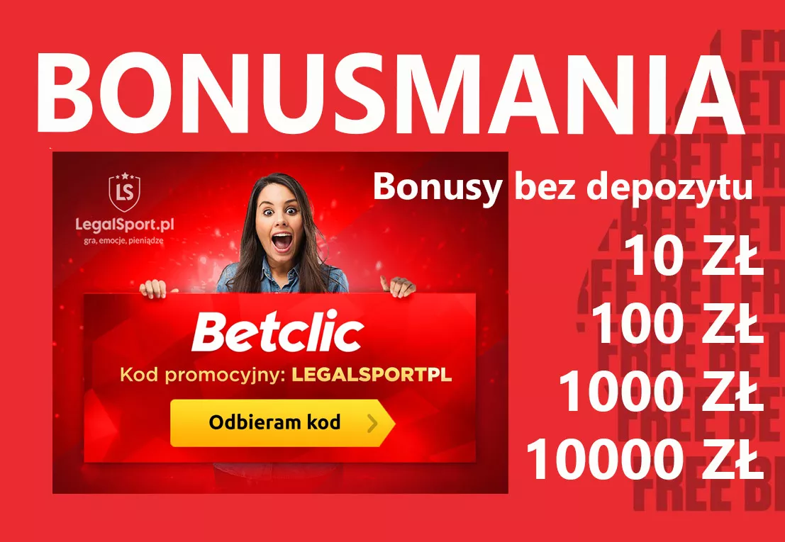 Chcę wziąć udział w losowaniu freebetówDo wygrania darmowe bonusy za:5 zł, 10 zł, 100 zł, 1000 zł oraz 5000 zł!