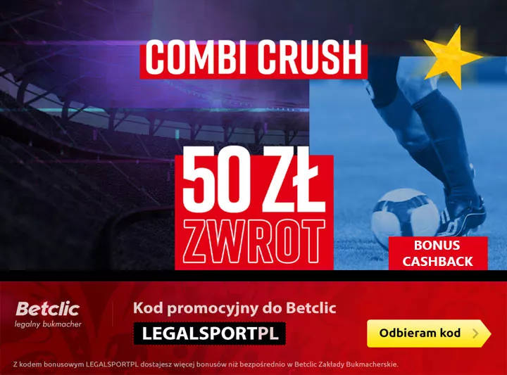 Betclic Zakłady Bukmacherskie | Promocja combi crash na kupony AKO z kodem promocyjnym