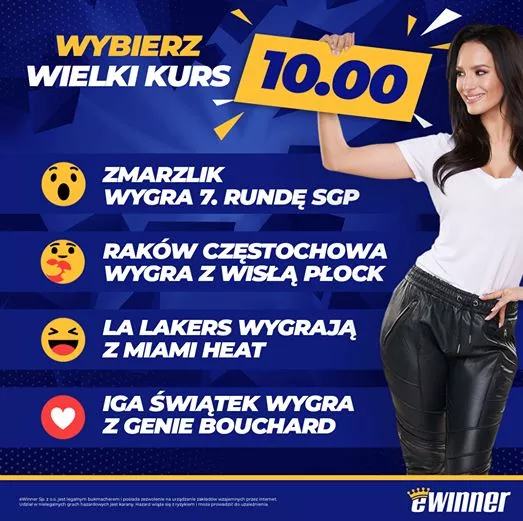 Gracze mogą wybierać, jaki typ zostanie wystawiony z kursem 10.00 w eWinner