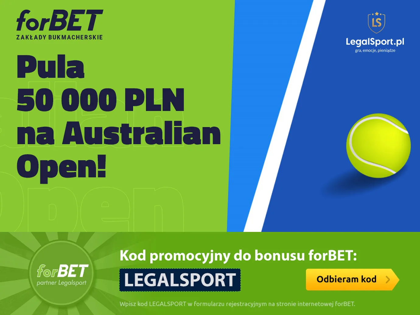 forBET - 50 000 PLN w puli na Australian Open