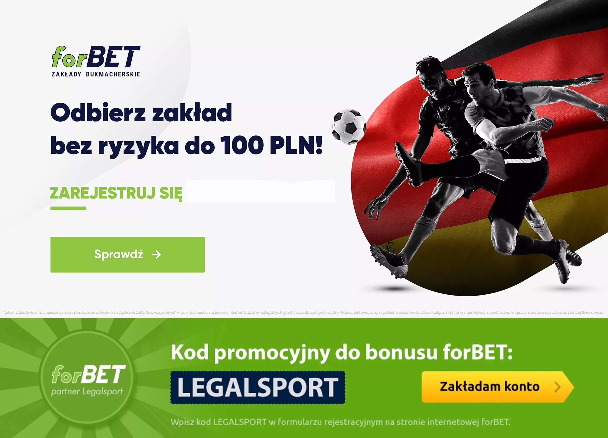 Bonus który nie przegrywa za 100 zł. Promocja forBET jak bonus w Fortuna lub eWinner