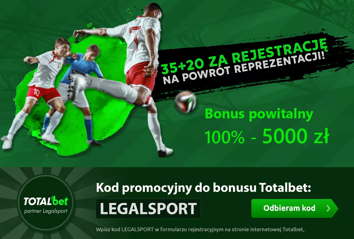 Darmowy bonus za rejestrację przed mecze Reprezentacji Polski - użyj kod 