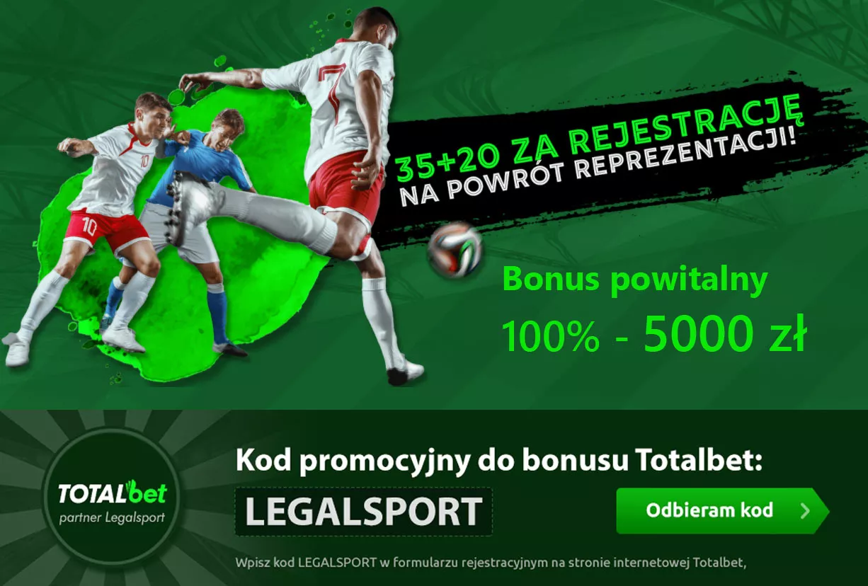 Darmowy bonus za rejestrację przed mecze Reprezentacji Polski - użyj kod