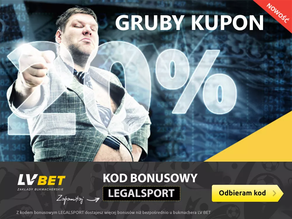 Gruby kupon - promocja w LVBET na mecze ekstraklasy i ligi angielskiej