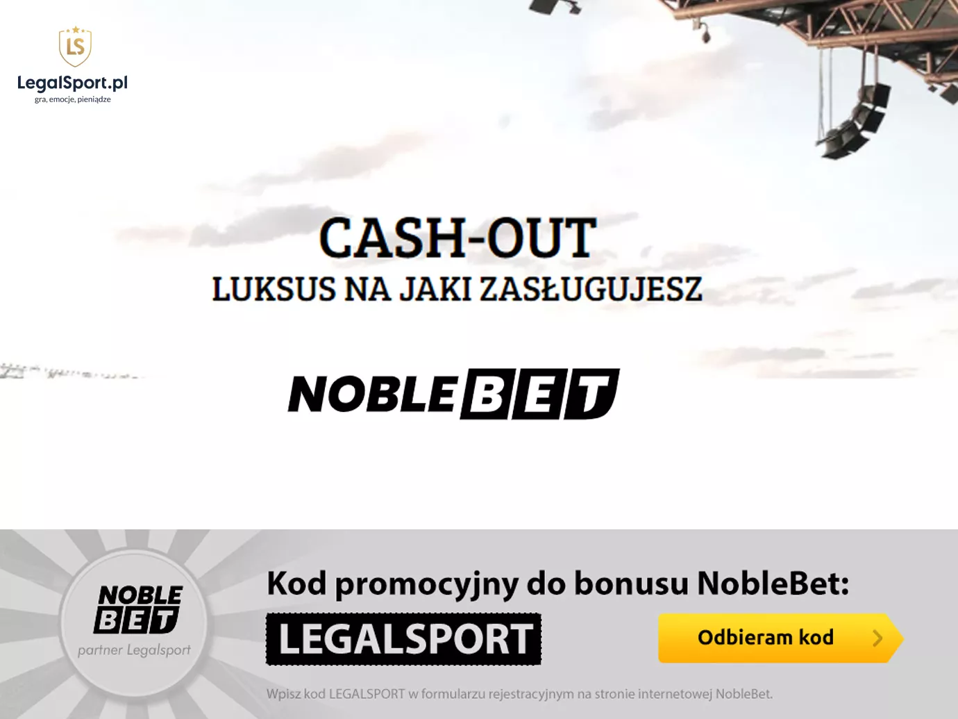 Noblebet cashout - wcześniejsze zamknięcie kuponu online