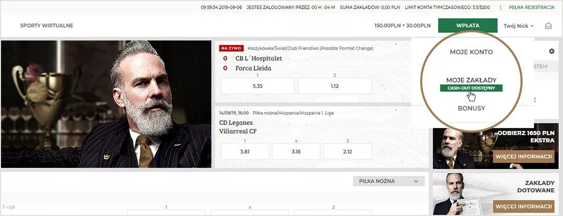 Jak skorzystać z opcji cashout w Noblebet?