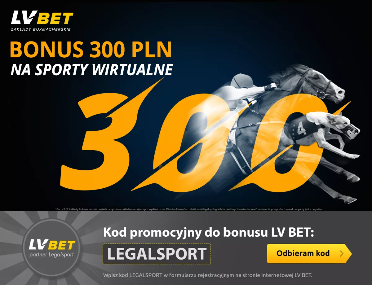 LVBET 300 zł na sporty wirtualne