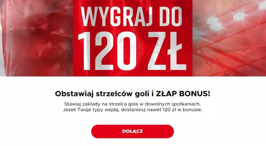 Misja Strzelec - bonus do 120 zł za typowanie strzelców goli