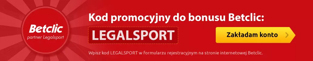 Powitalny cashback 550 zł w Betclic tylko z kodem LEGALSPORT