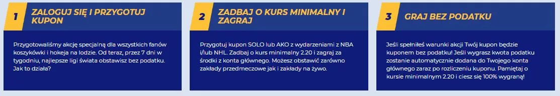 NBA/NHL bez podatku w eWinner - warunki promocji internetowej