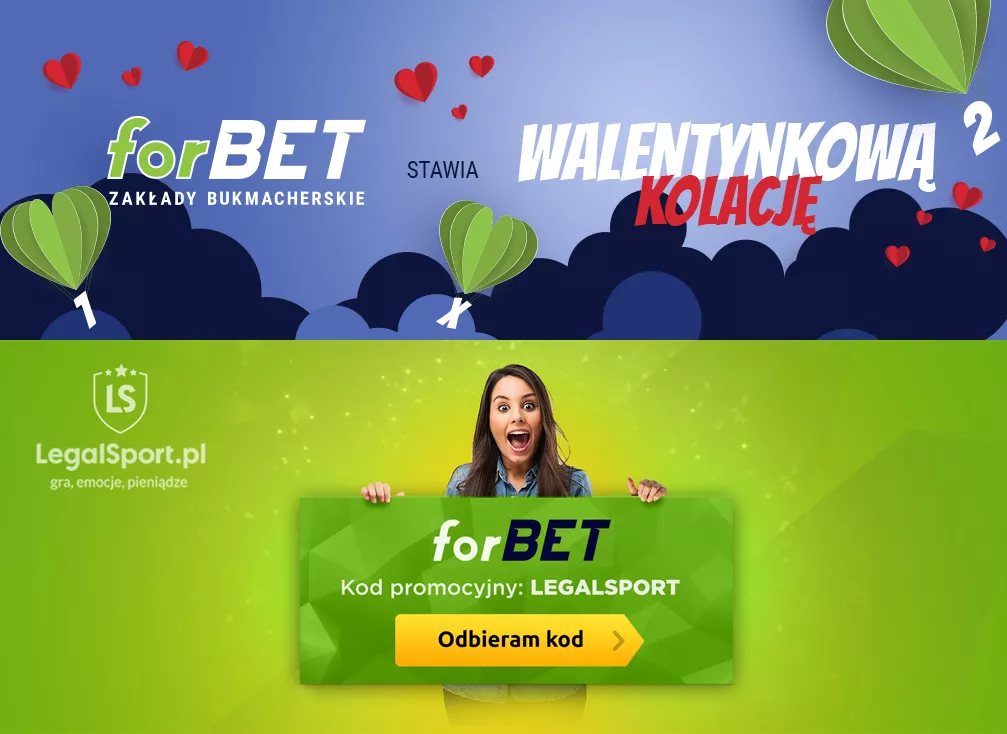 Kod do promocji Walentynkowej Forbet